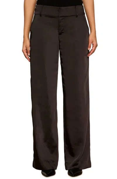 Sanctuary Spotlight Satin Pants In Brown