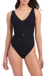 Sanctuary Stay Connected Belted One-piece Swimsuit