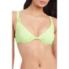 Sanctuary Stay Connected Underwire Bikini Top In Green