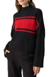 Sanctuary Stay Cozy Stripe Sweater In Black