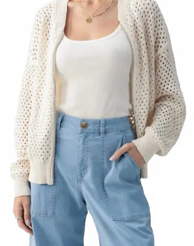 Sanctuary Stepping Out Long Sleeve Bomber Jacket In Eco Natural In White