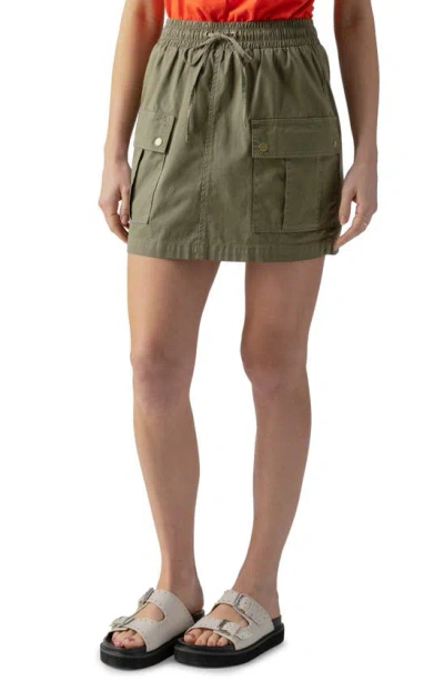 Sanctuary Stretch Cotton Cargo Skirt In Burnt Olive