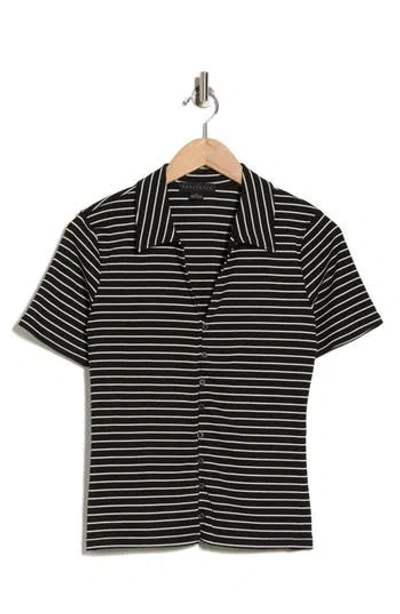 Sanctuary Stripe Button-up T-shirt