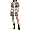 Sanctuary Stripe Knit Minidress In Chalk Black