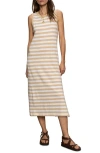 Sanctuary Stripe Sleeveless Tiered Organic Cotton Blend Maxi Dress