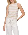 Sanctuary Summer Shine Sequin Shell Tank In White In Multi
