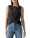 Sanctuary Women's Sun's Out Cotton Knotted Sleeveless Tee In Black