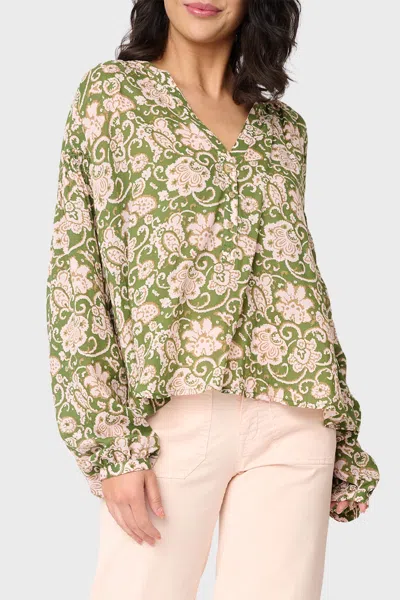 Sanctuary Sunday's Best Blouse In Lush Flora In Green