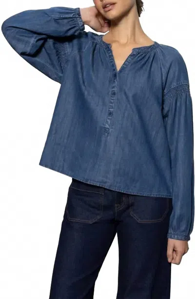 Sanctuary Sunday's Best Denim Top In Blue