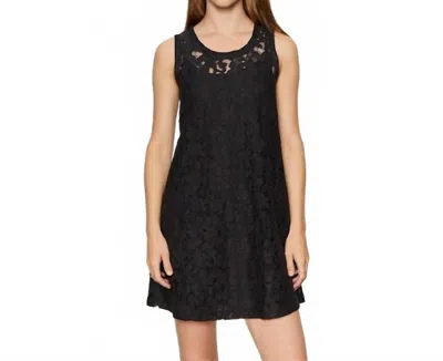Sanctuary Sunday Best Lace Tank Dress In Black In Multi