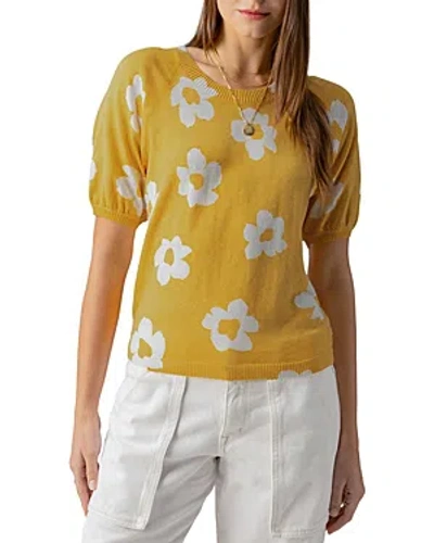 Sanctuary Sunny Days Short Sleeve Sweater Top In Golden Sand