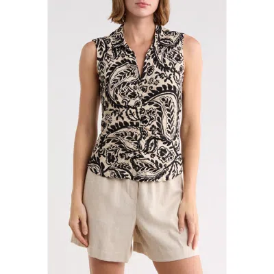 Sanctuary Suns Out Collared Tank In Dahlia Nat