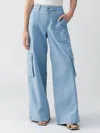 SANCTUARY SUNSET DENIM PANTS IN PALE BLUE