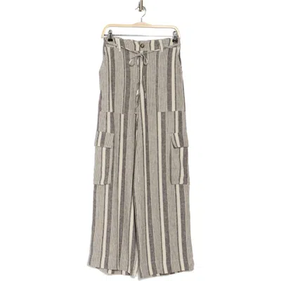 Sanctuary Sunset Linen Blend Wide Leg Cargo Pants In Multicolor
