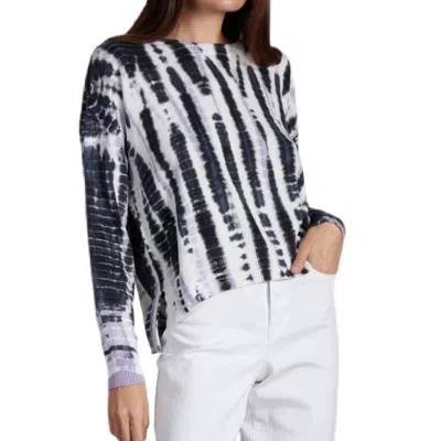 Sanctuary Sunsetter Tie Dye Sweater In Ice Lilac Black In Gray