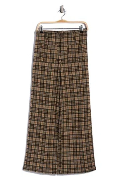 Sanctuary Supernova Double Knit Wide Leg Pants In Brown