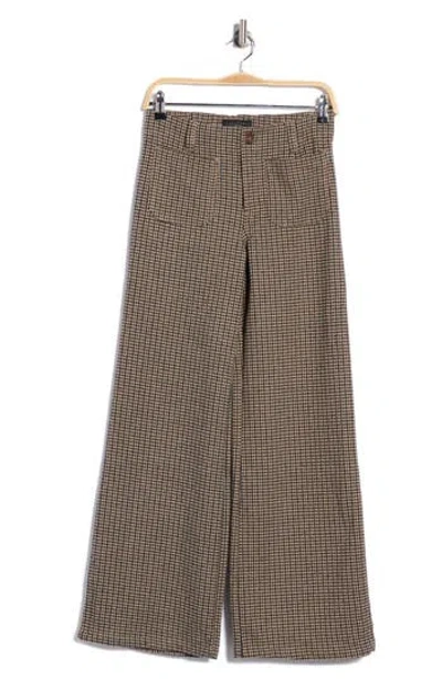Sanctuary Supernova Double Knit Wide Leg Pants In Brown