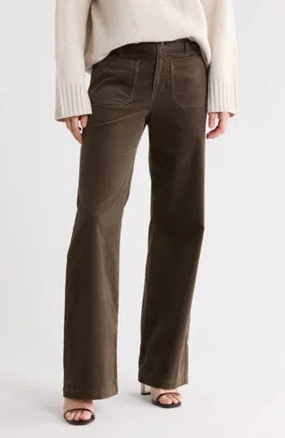 Sanctuary Supernova Velvet Wide Leg Pants In Green
