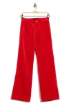 Sanctuary Supernova Velvet Wide Leg Pants In Red