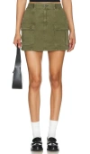 Sanctuary Surplus Essential Stretch Cargo Miniskirt In 橄榄绿烂花