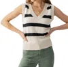 Sanctuary Stripe Sleeveless Cotton Sweater In Multi
