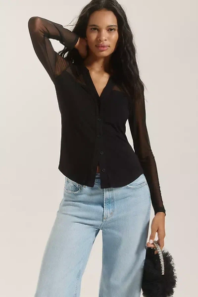 Sanctuary Take Me Away Long-sleeve Top In Black