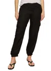 Sanctuary Take Over Linen Jogger In Black In Black