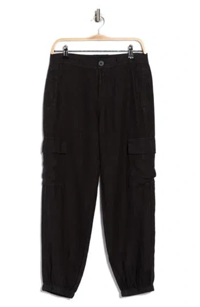 Sanctuary Take Over Linen Joggers In Black