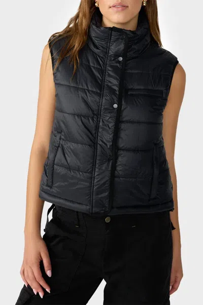 Sanctuary Talia Mock Neck Vest In Black