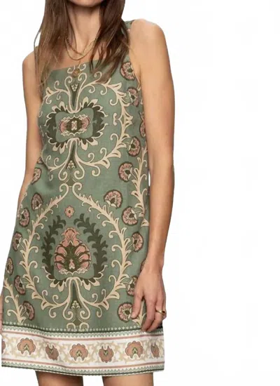 SANCTUARY TAPESTRY SHIFT DRESS IN MEZZO SAGE