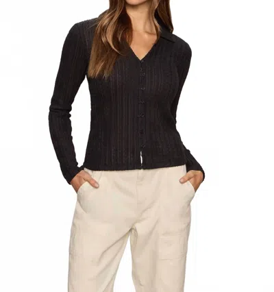 Sanctuary Textured Button Down In Black