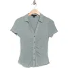 Sanctuary Textured Button-up Shirt In Bluegrass