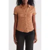 Sanctuary Textured Button-up Shirt In Cafe Ole