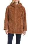 Sanctuary Textured Faux Fur Jacket In Camel
