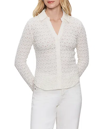Sanctuary Textured Lace Shirt In White