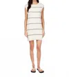 Sanctuary Textured Mod Mini Dress In Light Oak/black In White