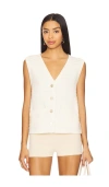Sanctuary Textured Sweater Vest In White