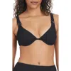 Sanctuary Textured Underwire Bikini Top In Black