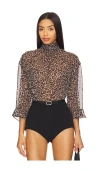 Sanctuary The Adore Blouse In Animal Print