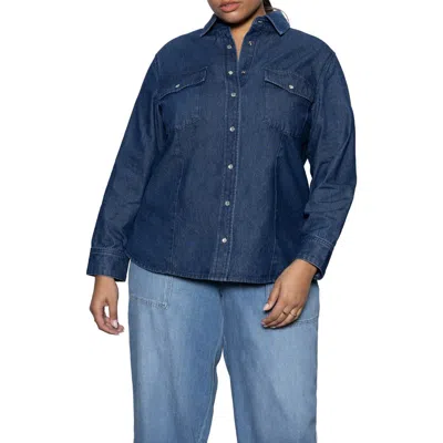 Sanctuary The Denim Western Shirt In Blue