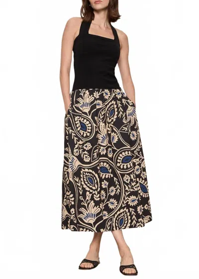Sanctuary The Forward Mix Media Dress In Shapeshift With Black In Multi