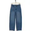Sanctuary The Front Seam Barrel Jeans In Blue