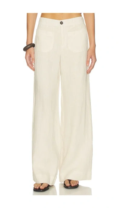 Sanctuary The Linen Marine Wide Leg Pants In Neutral