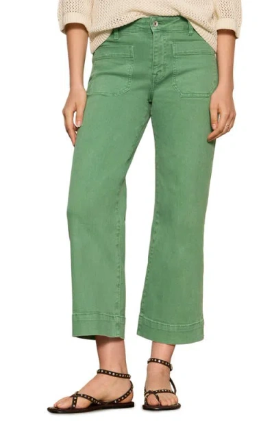 Sanctuary The Marine Crop Denim Pants In Green