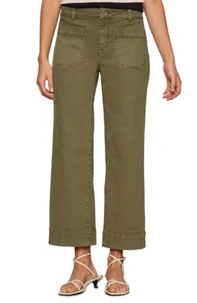 Sanctuary The Marine Crop Denim Pants In Green