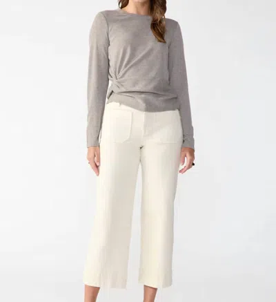 Sanctuary The Marine Crop Denim Pants In French Vanilla In Multi