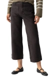 Sanctuary The Marine Crop Denim Pants In Obsidian