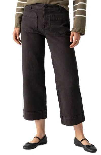 Sanctuary The Marine Crop Denim Pants In Obsidian