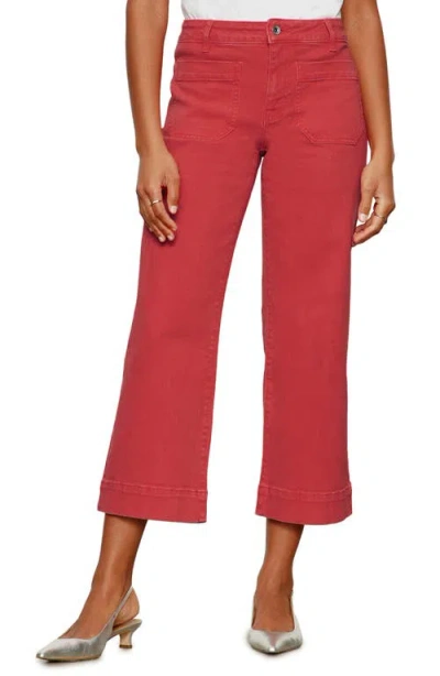 Sanctuary The Marine Crop Denim Pants In Red