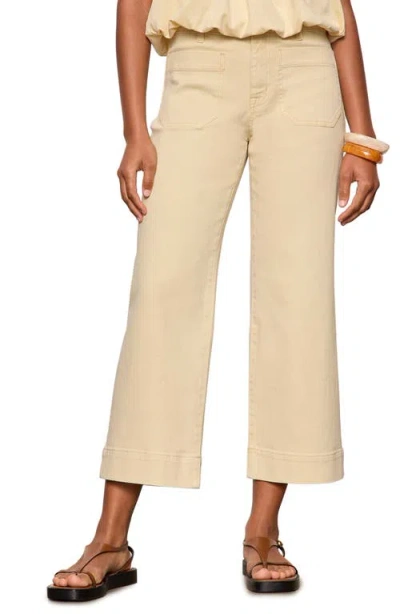 Sanctuary The Marine Crop Denim Pants In Yellow